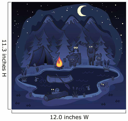 Camping At Night with Animal Friends