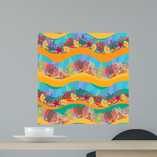 Seamless Pattern with Coral Wall Decal