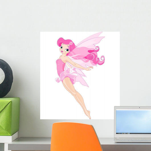 Flaying Pink Fairy Wall Decal