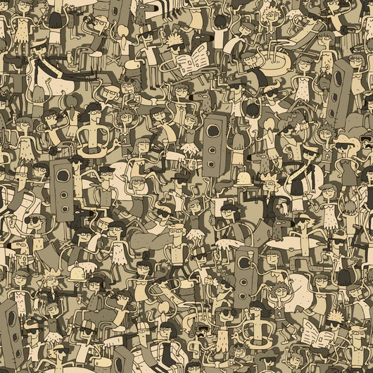 Dance party seamless pattern Wall Mural