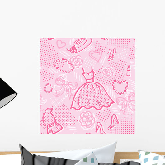 Seamless Pattern with Dress Wall Decal