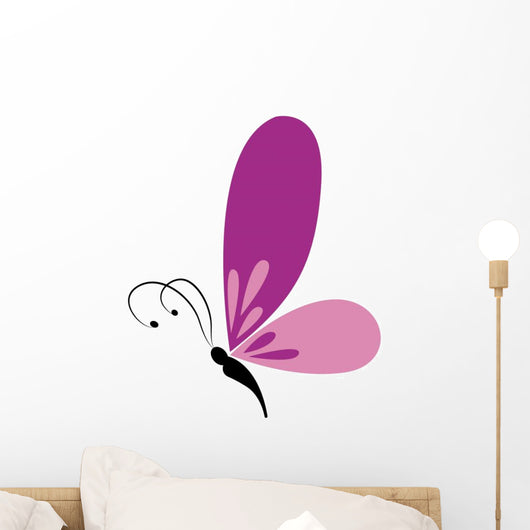 Abstract Cute Butterfly on a White Background