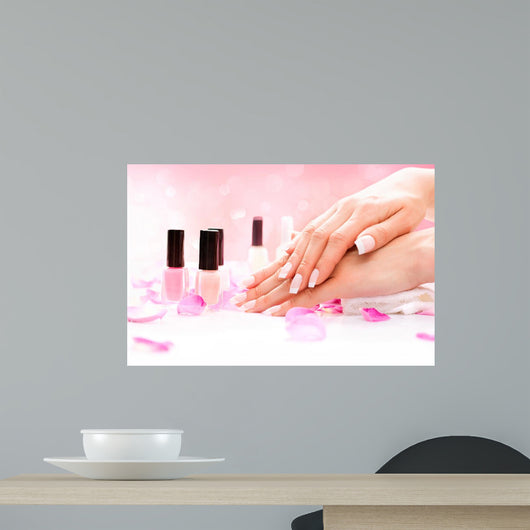 Manicure and Hands Spa. Beautiful Woman Hands Closeup