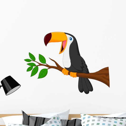 Cute Toucan Bird Cartoon Wall Decal