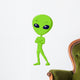 Cute green alien cartoon Wall Decal