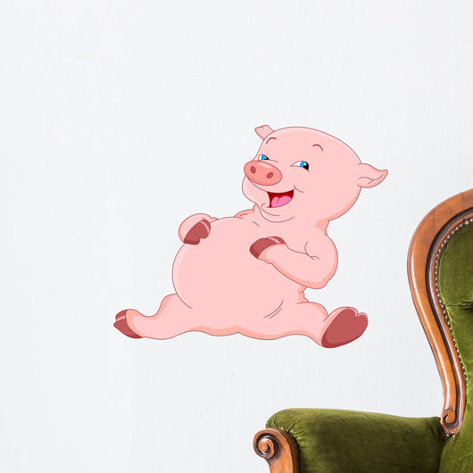 cute pig cartoon Wall Decal