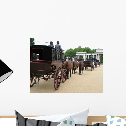 Coach and Horse Procession Wall Decal