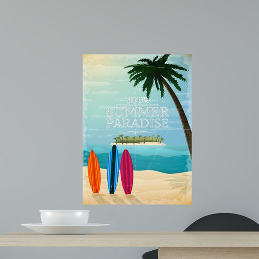 Holiday travel surfing print