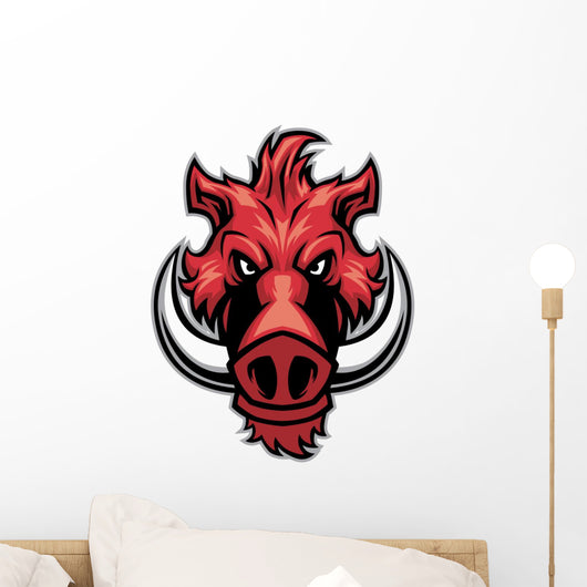 razorback head mascot Wall Decal