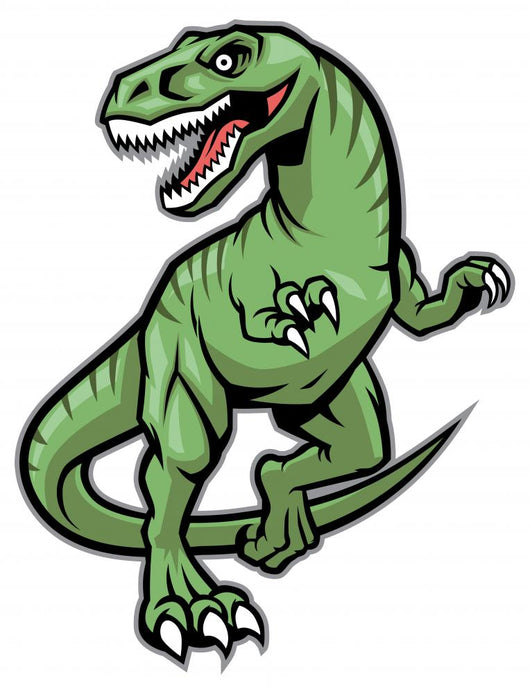 Raptor Dinosaur Mascot Wall Decal