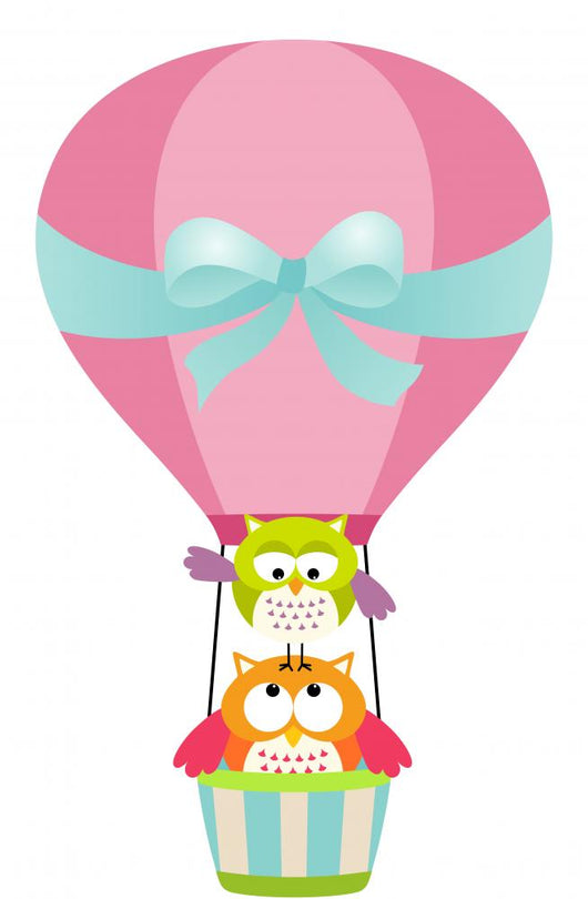 Owls in a Hot Air Balloon