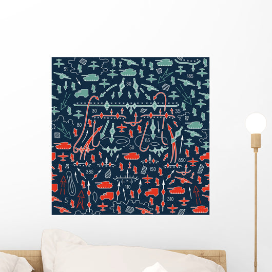 Seamless Military Pattern 05 Wall Decal