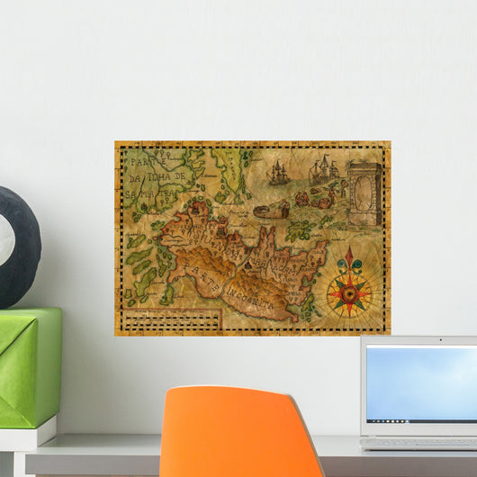Map of the fantasy world 3 Wall Mural