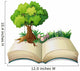 An open book with a tree Wall Decal