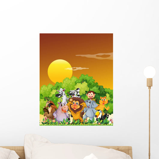 A Group of Animals at the Forest