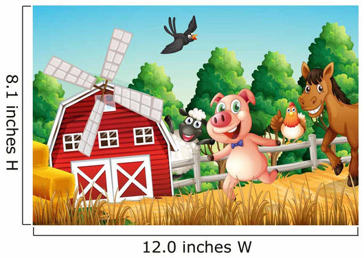 Happy Farm Animals Wall Decal
