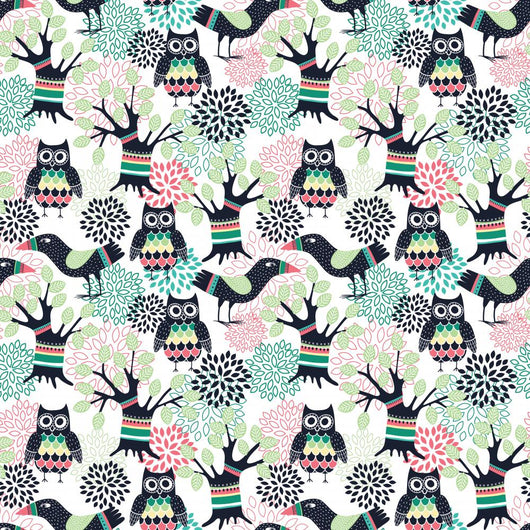 Forest Seamless Pattern Wall Decal Design 1