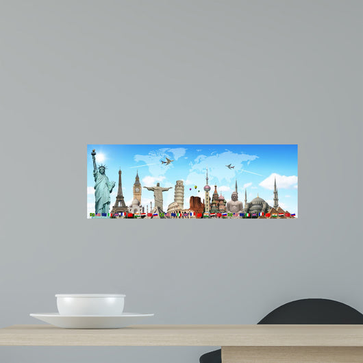 Travel the World Monuments Concept