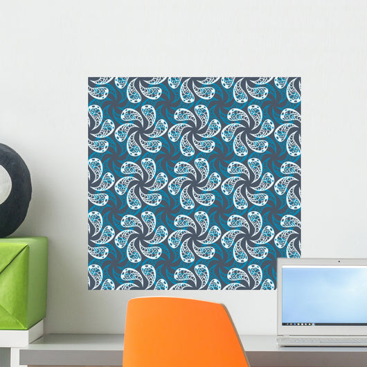 Seamless Flowers Wall Decal Design 1