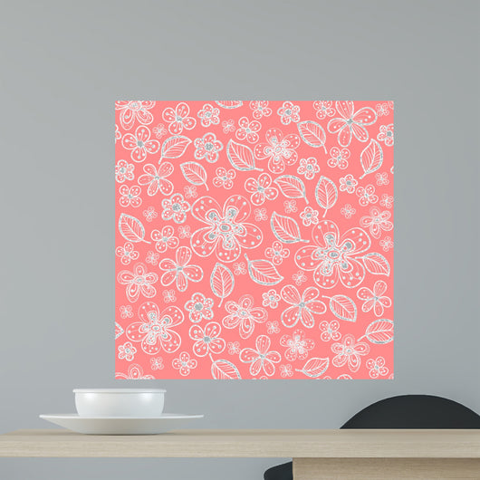 Seamless Flowers Wall Decal