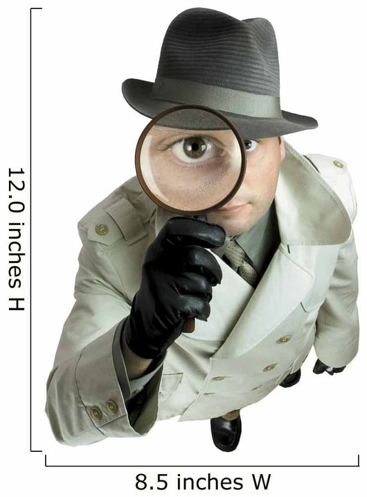 Detective with Magnifying Glass Wall Decal