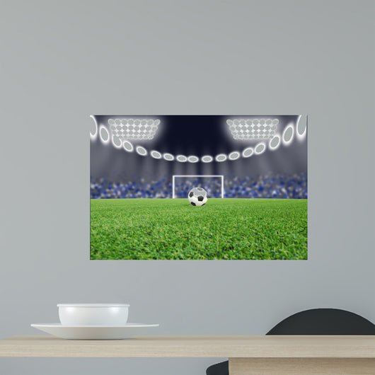 Soccer Ball on Field in Stadium