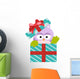 Cute Owl in Gift Box Wall Decal