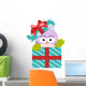 Cute Owl in Gift Box Wall Decal