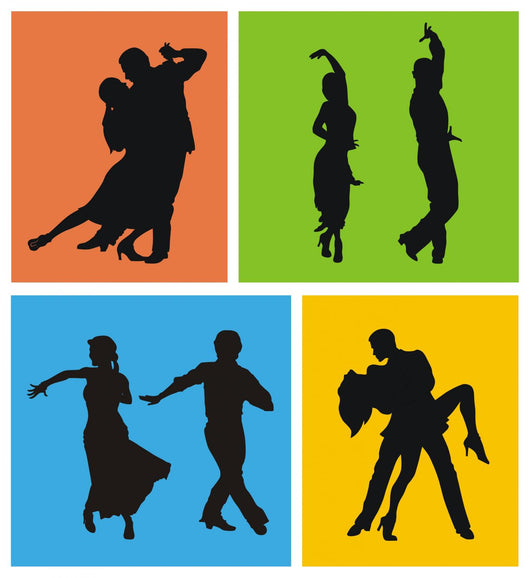 Dancers of American Latin Dances Wall Mural