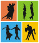 Dancers of American Latin Dances Wall Mural