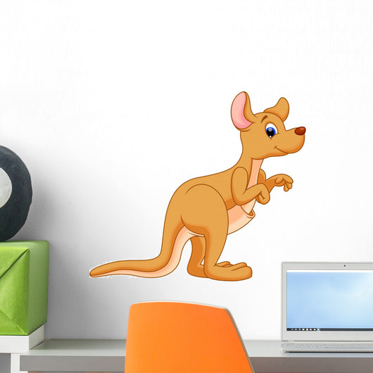 Funny Kangaroo Cartoon Wall Decal