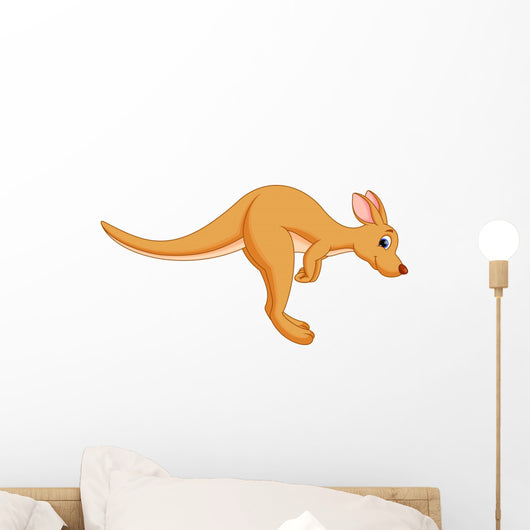Funny Kangaroo Cartoon Wall Decal