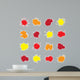 Set of Colorful Abstract Vector Drops Wall Decal