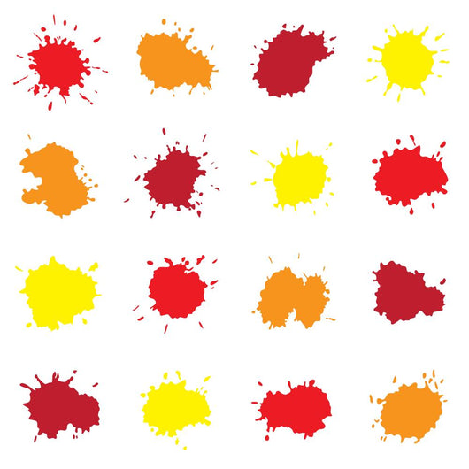 Set of Colorful Abstract Vector Drops Wall Decal