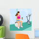 Beautiful Woman Exercising with Wall Decal