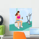 Beautiful Woman Exercising with Wall Decal