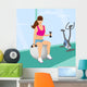 Beautiful Woman Exercising with Wall Decal