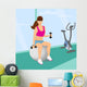 Beautiful Woman Exercising with Wall Decal
