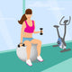 Beautiful Woman Exercising with Wall Decal