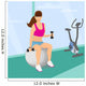 Beautiful Woman Exercising with Wall Decal