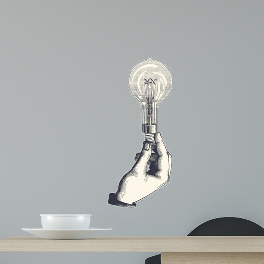 Main Tenant Une Ampoule Wall Decal