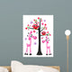 animals giraffe owl love greeting Wall Mural