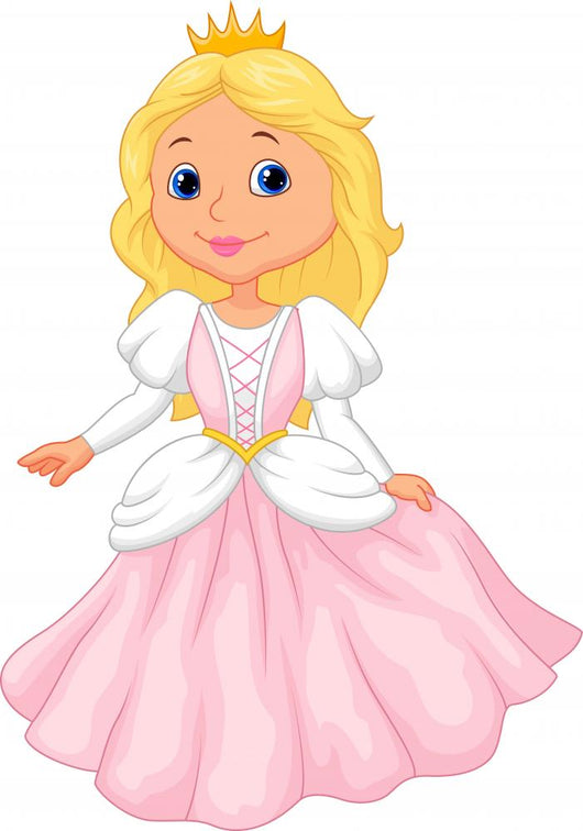 Cute Princess Cartoon Wall Decal