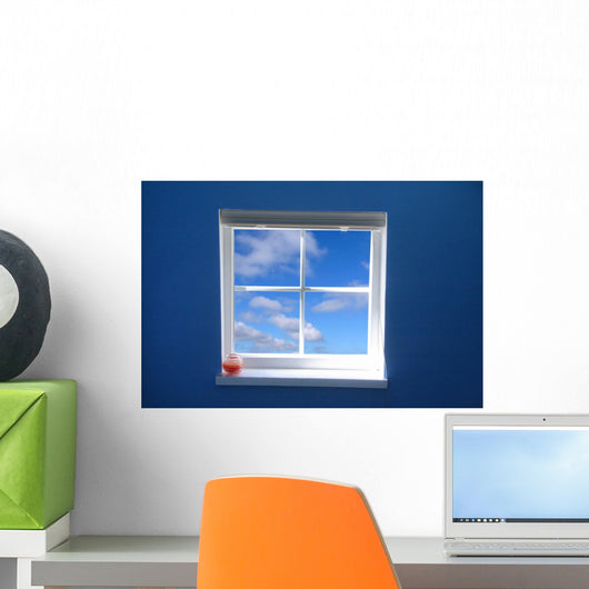 Window and Blue Sky Concept of Freedom Wall Mural