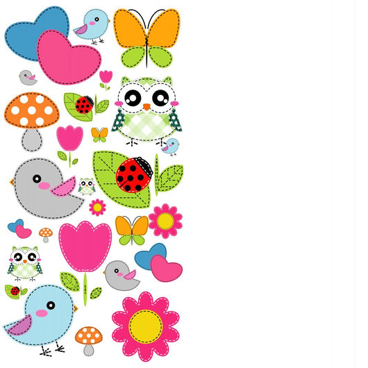 With Heart Flower Mushrooms Wall Decal