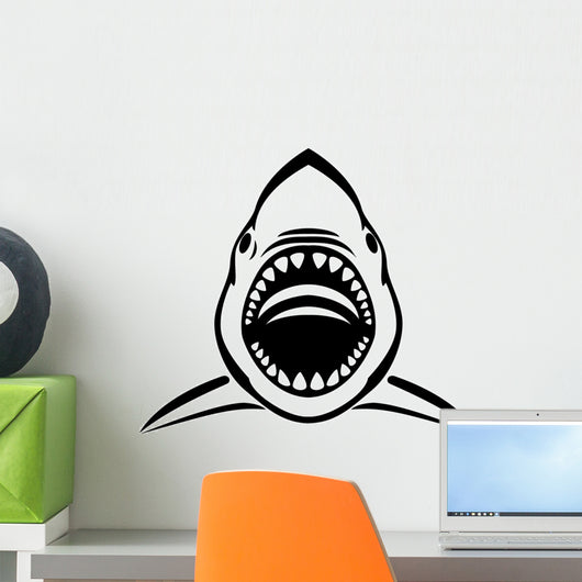 Angry shark tattoo