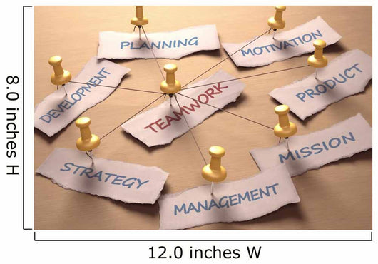 Teamwork flowchart. Clipping path included. Wall Mural