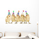 Yellow Baby Chicks Singing Happy Birthday Wall Mural