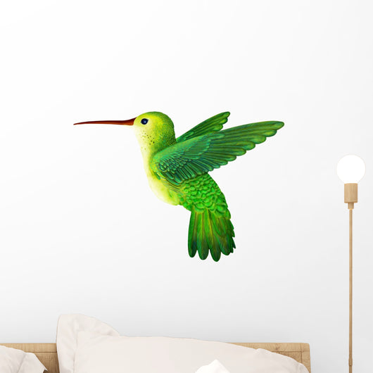 green hummingbird Wall Decal