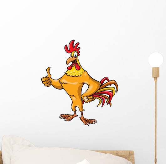 Rooster with Thumbs up Wall Decal